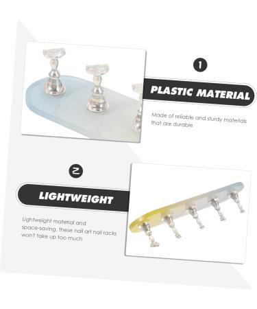 FRCOLOR 2 Sets Nail Practice Holder Nail Racks for Nail Painting Nail Holders for Nail Painting Acrylic Nail Art Display Stand Nail Stands Gold and Silver Plastic Nail Flakes - Buy Online on GoSupps.com
