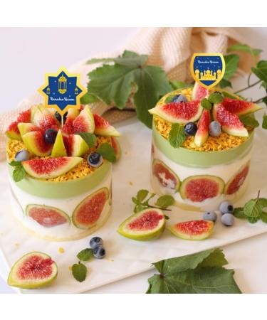 Eid Mubarak Cupcake Topper 24PCS Ramadan Cake Toppers Islamic Muslim Party Decorations for Wedding Home Kitchen - Buy Online on GoSupps.com