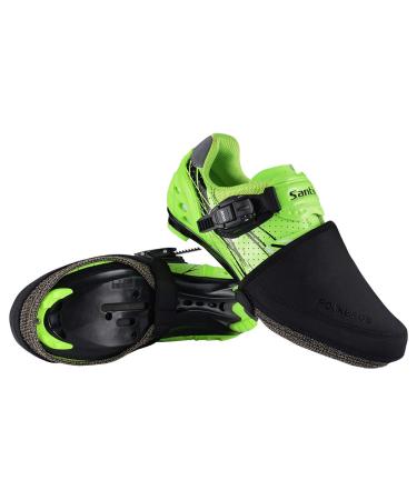 Rockbros half overshoes bicycle shoover water-repellent windproof overboard for cycling mtb racing bike men black (for 39-45)