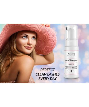 Eyelash Extension Foam Cleanser Shampoo (150ml) - Oil Free Sensitive Formula for Makeup Residue Removal - Paraben & Sulfate Free - Salon Quality - 5.07 Fl Oz - Buy Online on GoSupps.com