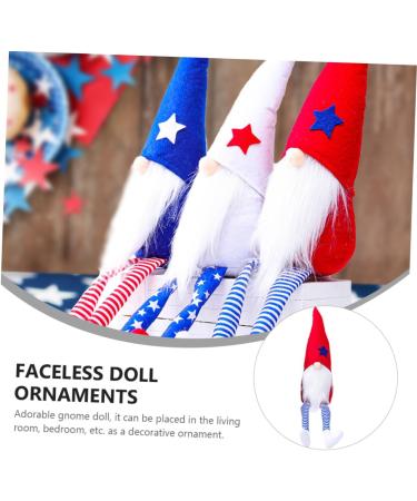 Cabilock 1pc Independence Day Doll Decor Desk Topper Shamrock Bracelet Desktop Faceless Doll Props Household Red 29x22x9cm - Buy Online on GoSupps.com