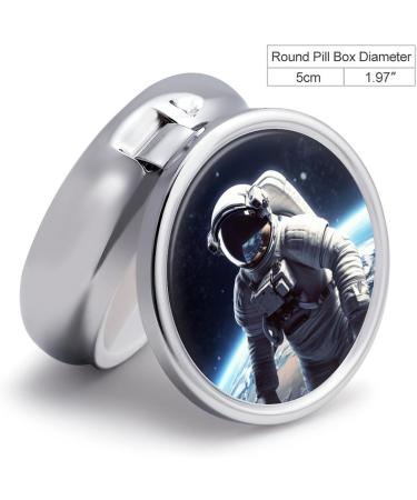 Buy Astronaut Printed 3 Compartment Travel Pill Box | Portable Pill Organizer for Purse & Pocket - Buy Online on GoSupps.com