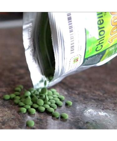 Sunlit Organic Chlorella Spirulina Tablets 50/50 Burst & Cracked Cell Wall Algae - 1000 Superfood Tabs - High Protein Vegan Supplement - Buy Online on GoSupps.com