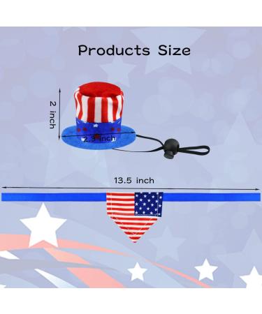 CooShou 4th of July Pet Costume Set - Uncle Sam Rabbit & American Flag Hat, Bandana for Guinea Pig, Rabbit, and Small Animals (L) - Buy Online on GoSupps.com
