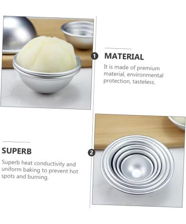 OUNONA 18 Pcs Mold Ball Cake Pans Chocolate Candy Baking Cookie Moulds Mini Dome Cake Tins Muffin Baking Cups Hemisphere Cake Pan Sphere Cake Mould Paper Cup Non Stick 3D Aluminum Alloy Silverx3pcs 8X8X4CMx3pcs - Buy Online on GoSupps.com