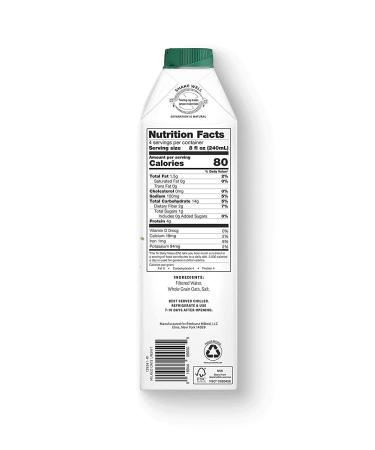 Elmhurst 32 oz Unsweetened Oat Milk - Dairy-Free Alternative - Buy Online on GoSupps.com