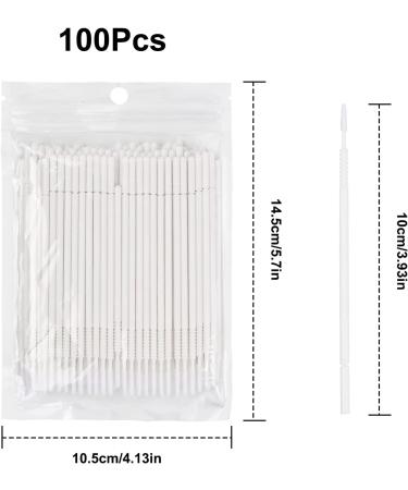 Kioiner 100 Pcs Micro Applicator Brushes Long Flocking Tips Micro Brush Disposable Micro Swabs Wands for Eyelash Extensions Mascara Makeup Oral Clean Personal Care Nail Polish - Buy Online on GoSupps.com