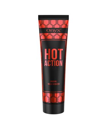 Onyx Hot Action Tingle Indoor Tanning Lotion with Bronzer - Hot Tingle Effect For Advanced Tanners - Insanely Dark Tan - Melanin Boost - Fast Absorbing Formula & Moisturizing Skin