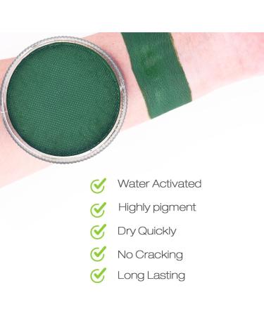 Bowitzki 30g Professional Face Paint Body Paint Water Based Face painting Makeup Safe for Kids and Adults Split Cake Single Color Halloween Christmas (Christmas Green) - Buy Online on GoSupps.com