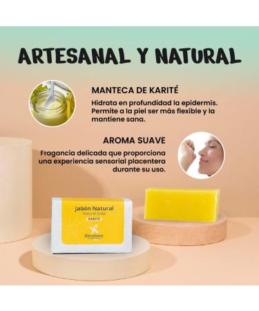  Decolores Decolores | Natural Shea Butter Soap | 100g | Solid Soap | Natural and Handmade Soaps | Facial and Body Use | Nourishing | Softens Your Skin | Moisturizes and Firms - Buy Online on GoSupps.com