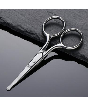 Premium Tip Mustache Shears & Beard Scissors | Facial Hair Trimming & Nose Hair Cutter | Steel Rounded Eyelash & Cosmetic Tools - International Shipping - Buy Online on GoSupps.com
