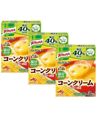 Knorr low salt cup soup corn cream super sweet corn 3 bags x 3 With MAIKO sticker Pio big bazar