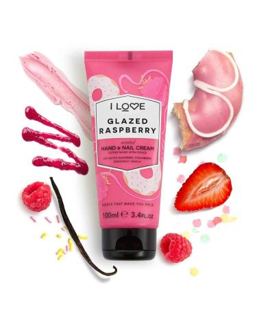 I Love Signature Glazed Raspberry Hand & Nail Cream with Shea Butter & Organic Coconut Oil - 100ml Moisturizing & Rejuvenating for Soft Skin - Buy Online on GoSupps.com