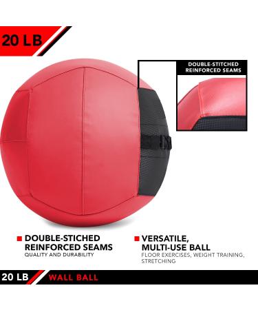JFIT Wall Medicine Ball - 20lb - Durable Wall Ball for Exercise & Core Strength - Buy Online on GoSupps.com