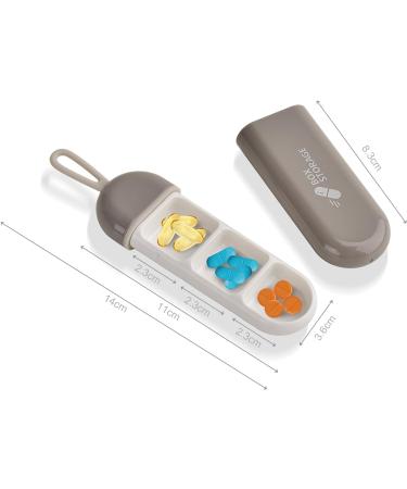 3-Pack Tablet Pill Box for Vitamins & Medication - Travel-Friendly Secure & Durable - Buy Online on GoSupps.com