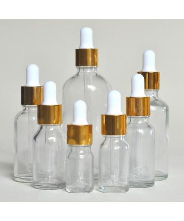 30ml Glass Bottles with Pipette for Essential Oils Perfume & Cosmetics - Pack of 4 | Premium Transparent Supply Bottles - Buy Online on GoSupps.com