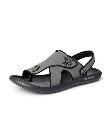 MisFun Bunion Corrector Sandals Non-Slip Slip-On Big Toe Sandals With Orthopedic Toe Ring Comfort Clip Toe Flat Heel Flip Flops Suitable For Summer Beach Holiday 7.5 Gray