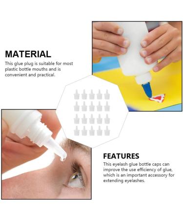 Gatuida Bouchons de Flacon pour Colle Extension de Cils 50 Pi ces Plastique Remplacement Solide Usage Professionnel et Personnel Accessoires pour Maquillage - Buy Online on GoSupps.com