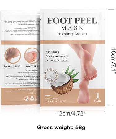 Foot Mask - 3 Pairs Peeling & Moisturizing Socks for Dry Cracked Feet - Foot Spa Treatment for Men & Women - Buy Online on GoSupps.com