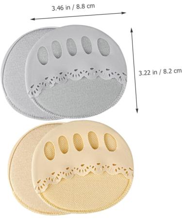 FRCOLOR 4 Pairs Tabi Socks with Forefoot Padding | Invisible Palm Socks & Anti-Skid Shoe Heel Pads for Women - Perfect for Travel - Buy Online on GoSupps.com