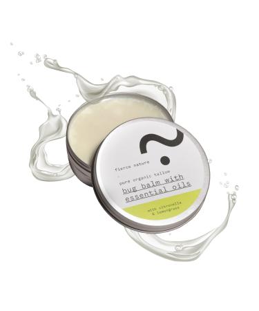 Bug Balm with Essential Oils Natural Tallow Balm with Citronella Vitamin-Rich Body and Hand Balm Men and Women Nourishing Bug Body Balm Light Lemongrass Scent 100g - Fierce Nature