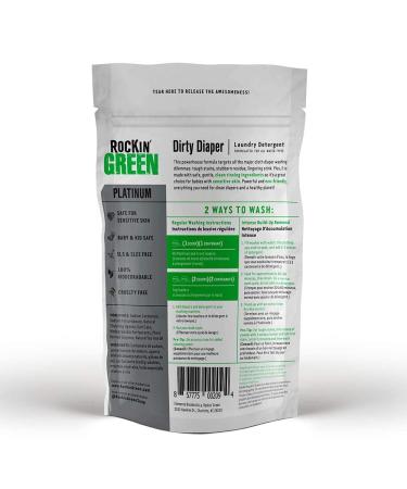 Rockin' Green 45oz Cloth Diaper Detergent - All Natural Baby Laundry Powder - Unscented & Biodegradable - Buy Online on GoSupps.com