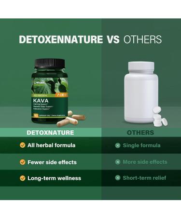 DetoxenNATURE Herbal Formula Kava Extract for Calming Support Peaceful Sleep Support & Relaxation Support. 90Capsules - Buy Online on GoSupps.com