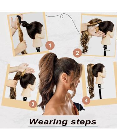 Traziewell Blonde Hair Piece Ponytail Extension for Women Long Curly Wavy Hair Extensions Synthetic Hair Extension for Daily Use Hairpieces 0708 FH000708 One Size - Buy Online on GoSupps.com