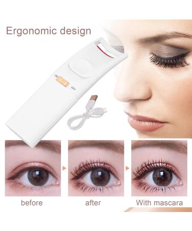 Heated Eyelash Curler - USB Intelligent Temperature Control | Quick Preheating | Ergonomic Design (White) - Perfect for Stunning Lashes - Buy Online on GoSupps.com