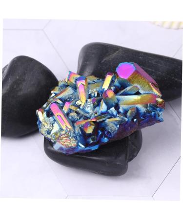 Shop Beaupretty Crystal Cluster Adornment - Titanium Coated Amethyst & Bismuth Natural Gemstone Desktop Decor | International Shipping - Buy Online on GoSupps.com
