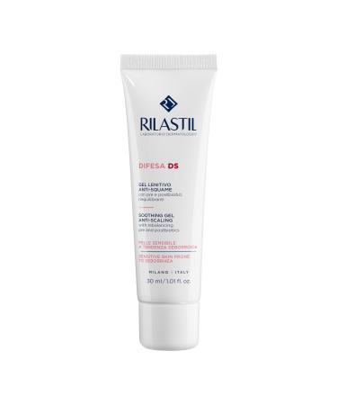 Rilastil Defense DS Anti-Burglar Soothing Gel for Face and Scalp Lightweight and Immediate Absorption with Pre and Post Biotics Requesilibrant for Sensitive Skin with Trends