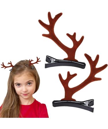 Christmas Reindeer Hair Clips - Dragon Horn Hair Ornament - Deer Horn Barrettes Ornament Accessories for Friends Women Family coffee dragon corner - Buy Online on GoSupps.com