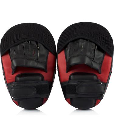 Fairtex FMV13 Focus Mitts for Boxing Muay Thai MMA Red/Black - Buy Online on GoSupps.com