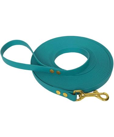 Bio-Line Very Light Biothane Puppy Leash - 2 to 15m 9mm Water & Dirt Repellent Leash for Small Dogs - Turquoise - Buy Online on GoSupps.com