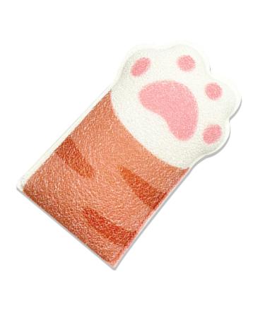 minkissy Cat Paw Bath Wipe Infant Bath Sponge Cat Paw Shower Sponge Toddler Bath Sponge Bath Sponges Back Brush Dry Brush for Body Baby Kids Bath Sponge Cartoon Bath Sponge Painless Newborn 12.5x7.5cm