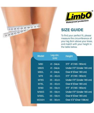 LimbO Waterproof Protector - Adult Half Leg Cast Cover (M76L) - 35-40 cm Above Knee Circumference - Over 6'0 Height - Buy Online on GoSupps.com