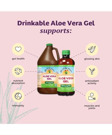 Lily of the Desert Aloe Vera Gel Whole Leaf 32oz - Organic Soothing Skin Care - Buy Online on GoSupps.com