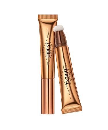 Liquid Blush Beauty Wand Blush Highlighter Stick Cream C-ontour Sticks with Cushion Applicator Highlighter Makeup Stick Glitter Liquid C-ontouring for Face Eye and Body 6#