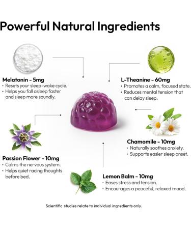 BIGVITA Melatonin Gummies+ | Natural Sleep Support with L-Theanine, Chamomile & Botanicals, Rest & Recharge - Buy Online on GoSupps.com