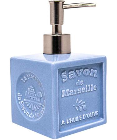 Maison Du Savon De Marseille Argan oil liquid soap with blue ceramic soap dispenser 1 liter refill and 300 milliliter dispenser - Buy Online on GoSupps.com