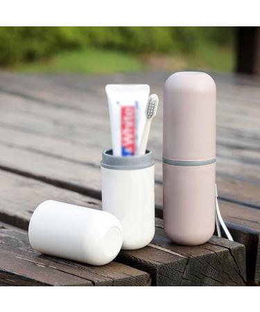 Portable Toothbrush Cup & Holder | Travel Storage Case for Toothpaste & Brushes - Blue | Digjobk - Buy Online on GoSupps.com