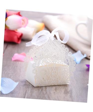 SEWACC 50 Pcs Boxes Candy Containers Wedding Favor Bags Design Vintage Gift Box White 1 count (Pack of 1) White - Buy Online on GoSupps.com