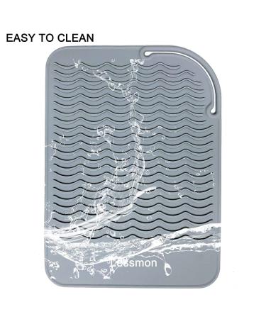 9 x 6.5 Heat Resistant Silicone Mat for Styling Tools - Grey | Curling Iron, Hair Straightener, Flat Iron Mat - Buy Online on GoSupps.com