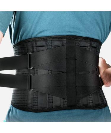 Healeved Fitness Waist Belt - Lumbar Brace for Lower Back Pain Relief & Support | XL Men's Gym Back Support with Steel Plate - Buy Online on GoSupps.com