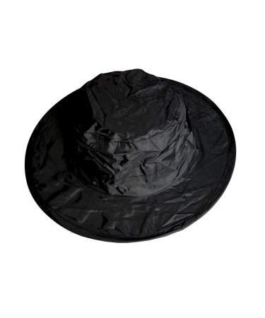 Twist-and-Fold Rain Hat, Unisex, 13 inch Diameter Brim Black