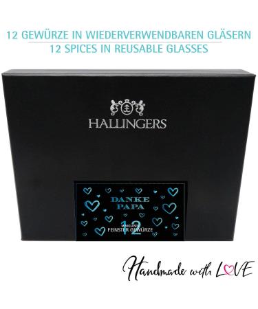 Hallingers Thanks Papa - Handmade Father's Day Spice Gift Set | 12 Global Spices | Perfect for Father's Day Mother's Day & New Home Anniversaries - Buy Online on GoSupps.com