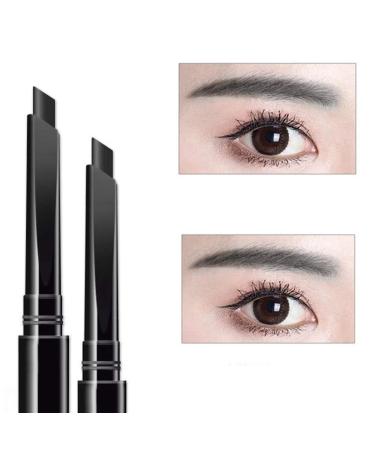DERCLIVE 2pcs Eyebrow Definer Pencil Longlasting Waterproof Durable Automaric Liner Eyebrow Professional Brow Kit with Eyebrow Brush Black
