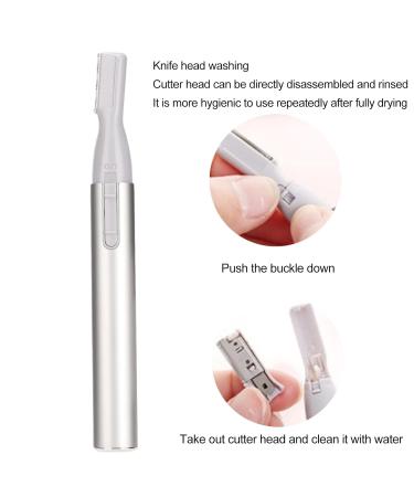 Electric Eyebrow Trimmer - High Precision Shaver Kit for Facial Hair Removal | Portable Silver Eyebrow Shaper - Shop Internationally - Buy Online on GoSupps.com