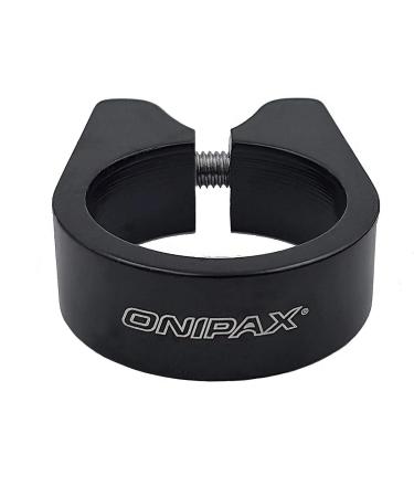 ONIPAX Bicycle Seat Post Clamp Aluminum Alloy 31.8MM/34.9MM Black