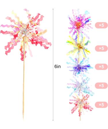 25Pcs Foil Firework Cupcake Toppers Sparkle Tinsel Cupcake Toppers Foil Fringe Birthday Cake Toppers Fringe Firework Shape Cake Decoration Cocktail Fruit Toothpicks Cake Flowers Toppers Decoration - Buy Online on GoSupps.com